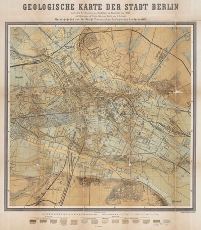 Geological Map of the City of Berlin by Gottlieb Berendt